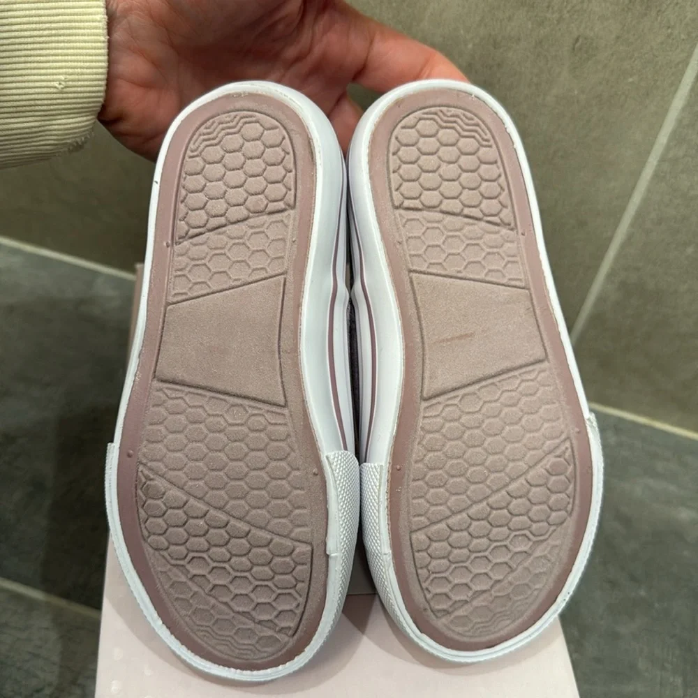Toddler canvas heart zipper sneakers in sparkly purple - Picture 4 of 7